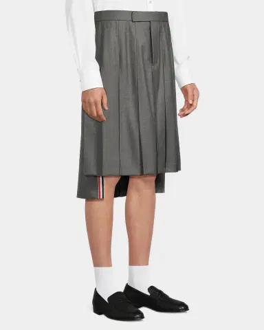 Thom Browne Pleated Wool Twill High-Low Skirt | Thumbnail 5 Thom Browne Pleated Wool Twill High-Low Skirt | Thumbnail 5