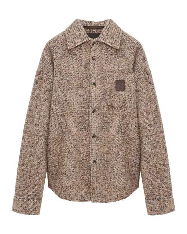 Loewe Men 's Knitted Button-Front Overshirt