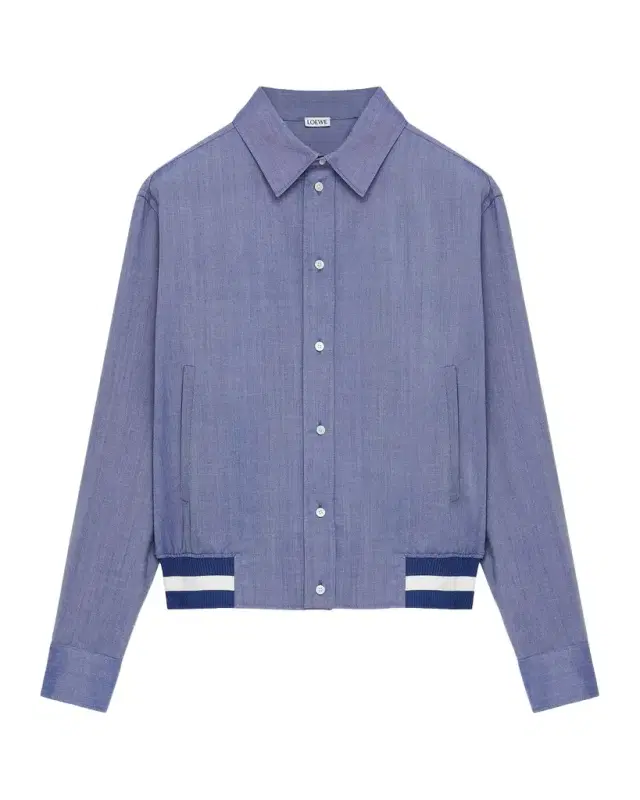 Loewe Men 's Wool-Blend Striped-Hem Jacket