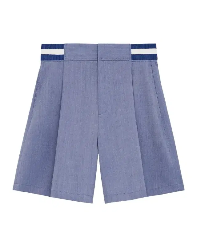 Loewe Men 's Pleated Wool-Blend Shorts