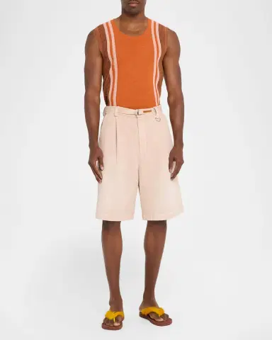 Marni Men 's Long Calf Hair Flip-Flop Sandals | Thumbnail 3