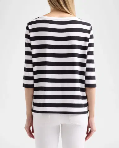 MAJESTIC FILATURES Soft Touch Striped Bateau-Neck Tee | Thumbnail 4 MAJESTIC FILATURES Soft Touch Striped Bateau-Neck Tee | Thumbnail 4