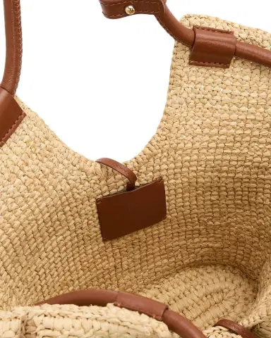 Zimmermann Goldentime Small Ruffled Raffia Tote Bag | Thumbnail 3 Zimmermann Goldentime Small Ruffled Raffia Tote Bag | Thumbnail 3
