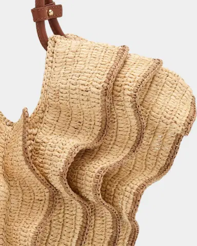 Zimmermann Goldentime Small Ruffled Raffia Tote Bag | Thumbnail 6 Zimmermann Goldentime Small Ruffled Raffia Tote Bag | Thumbnail 6