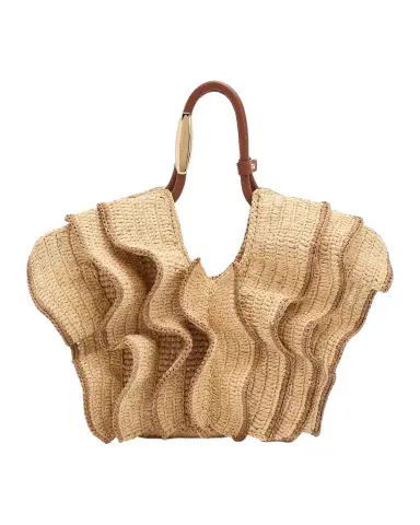 Zimmermann Goldentime Small Ruffled Raffia Tote Bag | Thumbnail 1 Zimmermann Goldentime Small Ruffled Raffia Tote Bag | Thumbnail 1