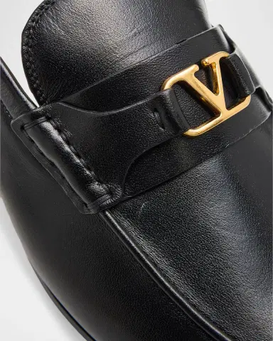 Valentino Garavani Logo Leather Loafers | Thumbnail 3