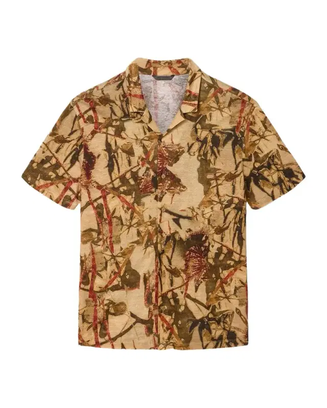 John Varvatos Men 's Marula Linen Camp Shirt