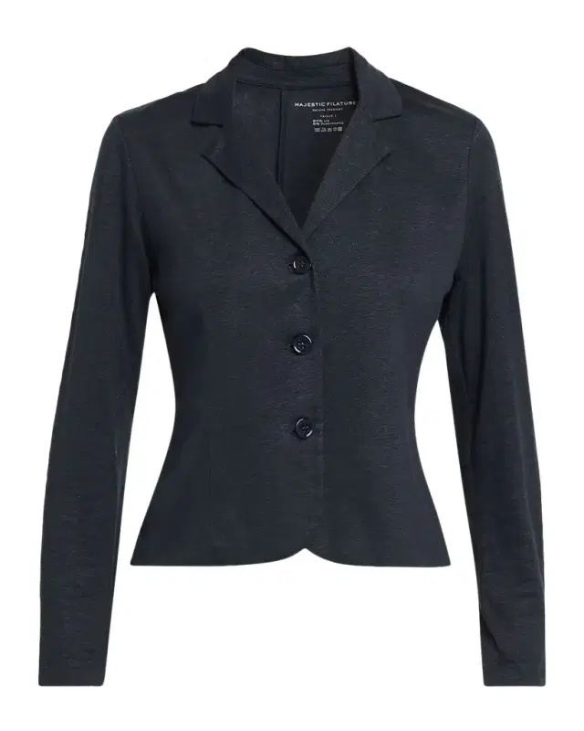 Majestic Filatures Stretch Linen Single-Breasted Blazer