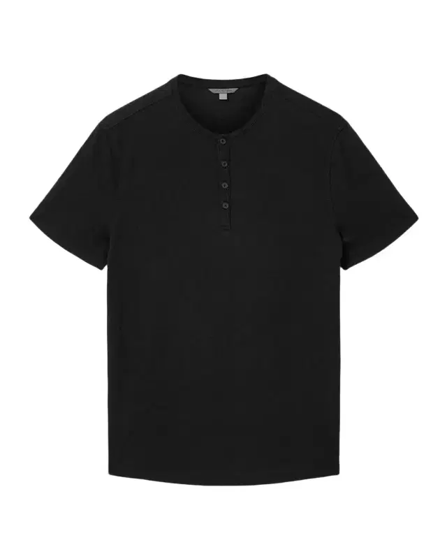 John Varvatos Men 's Elm Geometric Knit Henley T-Shirt