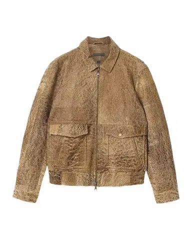JOHN VARVATOS Men's Apollo Textured Leather Jacket | Thumbnail 1