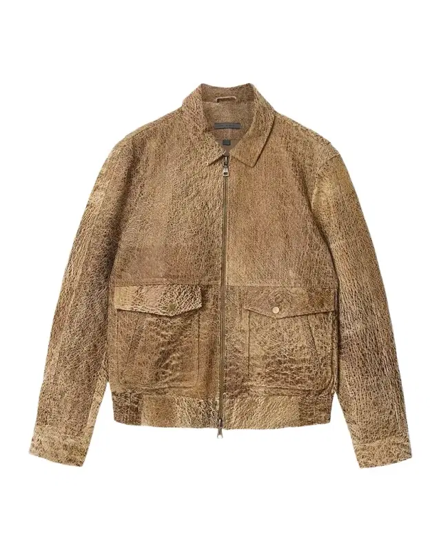 John Varvatos Men 's Apollo Textured Leather Jacket