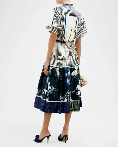 Silvia Tcherassi Kaila Belted Midi Shirtdress | Thumbnail 3 Silvia Tcherassi Kaila Belted Midi Shirtdress | Thumbnail 3