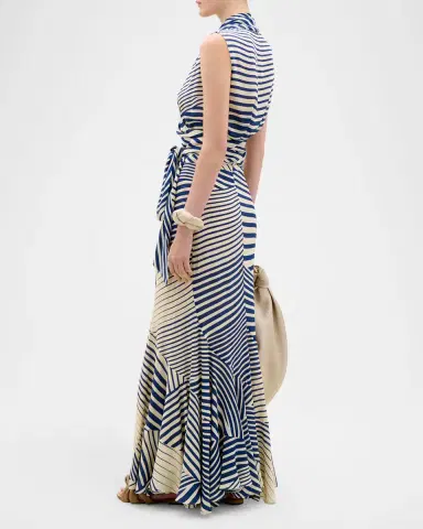 Silvia Tcherassi Florina Striped Maxi Skirt | Thumbnail 4