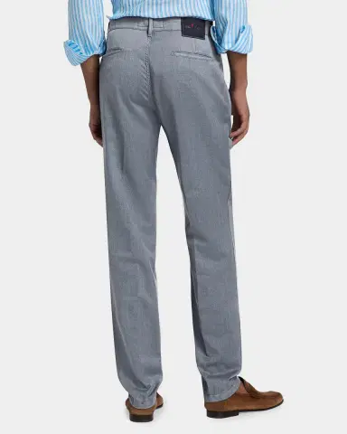 Kiton Men's Stretch-Cotton Straight-Leg Trousers | Thumbnail 3
