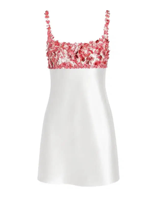 Retrofete Winifred Embellished Satin A-Line Mini Dress