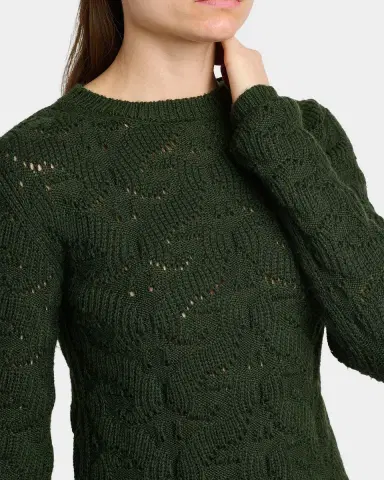 Etro Wool-Blend Pointelle Cable Knit Crewneck Sweater | Thumbnail 4 Etro Wool-Blend Pointelle Cable Knit Crewneck Sweater | Thumbnail 4
