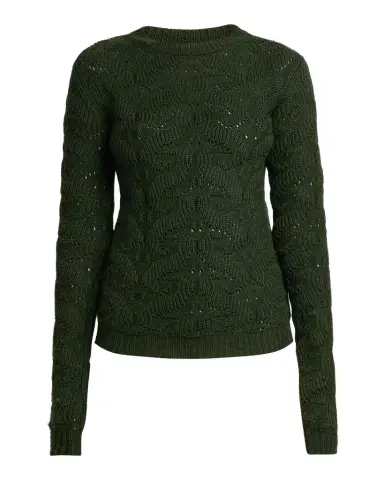 Etro Wool-Blend Pointelle Cable Knit Crewneck Sweater | Thumbnail 1 Etro Wool-Blend Pointelle Cable Knit Crewneck Sweater | Thumbnail 1