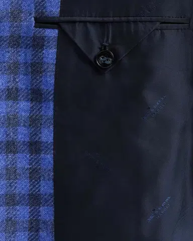 Kiton Men's Checked Cashmere-Cotton-Silk Sport Coat | Thumbnail 6