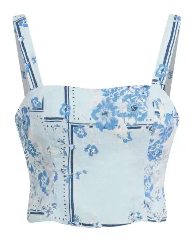 Favorite Daughter The There For You Floral Linen Crop Top | Thumbnail 1