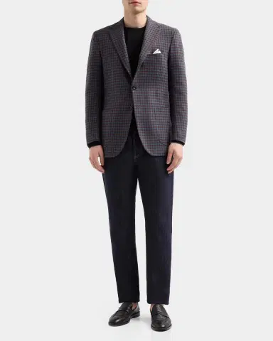 Kiton Men's Checked Cashmere Sport Coat | Thumbnail 2