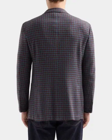 Kiton Men's Checked Cashmere Sport Coat | Thumbnail 3