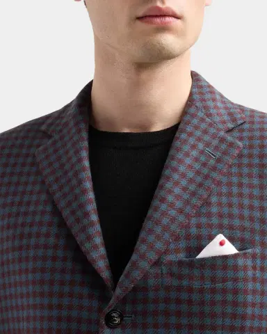 Kiton Men's Checked Cashmere Sport Coat | Thumbnail 5