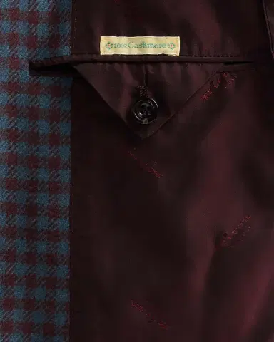 Kiton Men's Checked Cashmere Sport Coat | Thumbnail 6