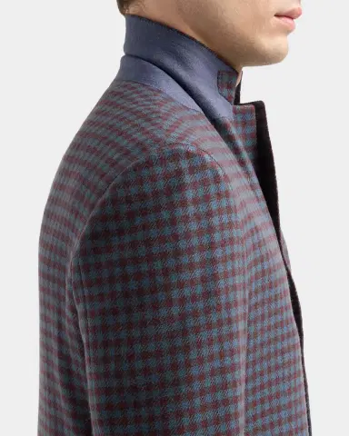 Kiton Men's Checked Cashmere Sport Coat | Thumbnail 7