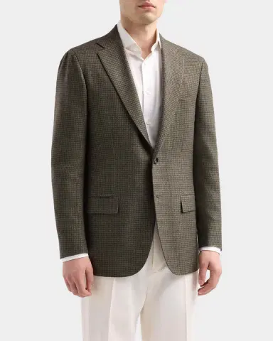 Kiton Men's Houndstooth Cashmere Sport Coat | Thumbnail 4