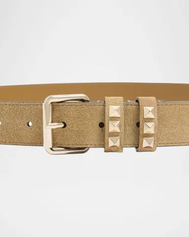Valentino Garavani Rockstud Suede Belt, 30MM | Thumbnail 3 Valentino Garavani Rockstud Suede Belt, 30MM | Thumbnail 3