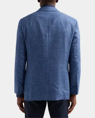 Kiton Men's Cashmere Houndstooth Sport Coat | Thumbnail 3