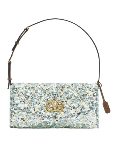 Valentino Garavani Devain Small Sequined Shoulder Bag | Thumbnail 1