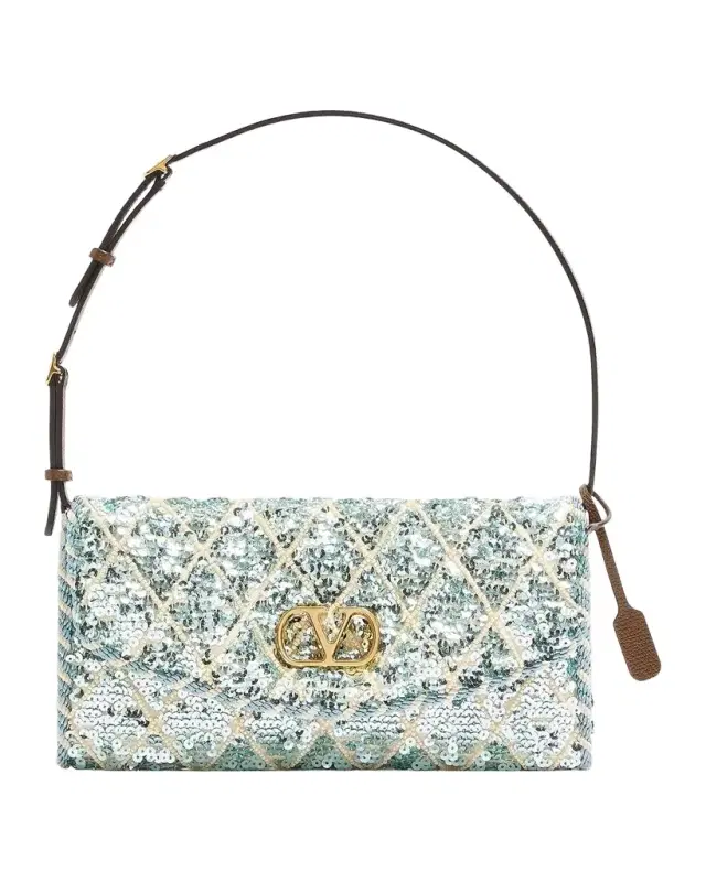 Valentino Garavani Devain Small Sequined Shoulder Bag