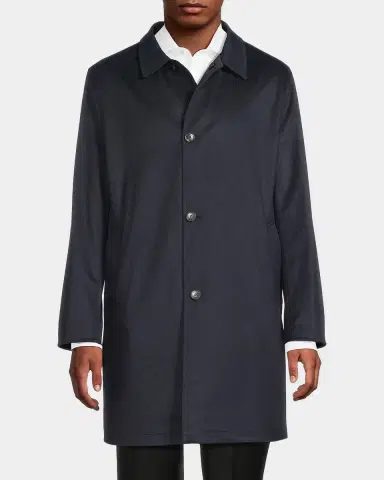 Kiton Men's Cashmere-Blend Reversible Raincoat | Thumbnail 4