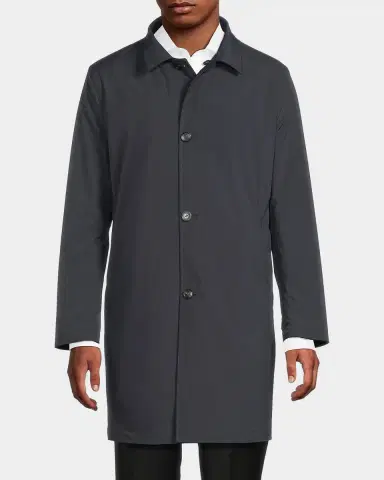 Kiton Men's Cashmere-Blend Reversible Raincoat | Thumbnail 7