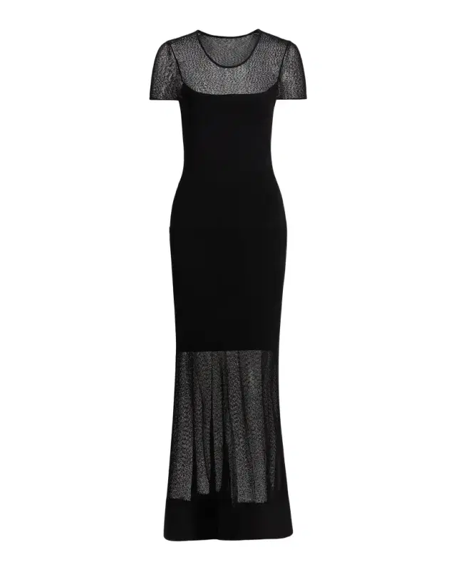 Jason Wu Collection Sheer Mesh Sheath Maxi Dress