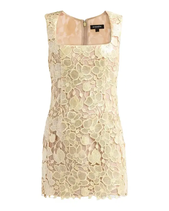 Retrofete Elainy Embroidered Mini Dress