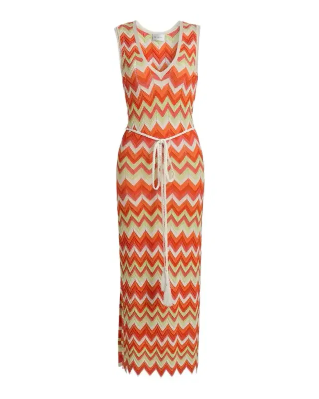Milly Kaela Zigzag Cover-Up Midi Dress