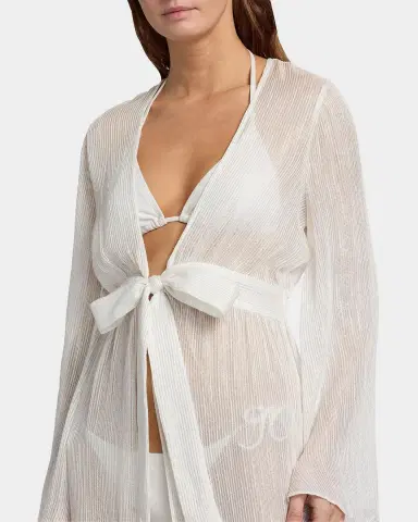 Milly Vince Pinstriped Cover-Up Robe | Thumbnail 5