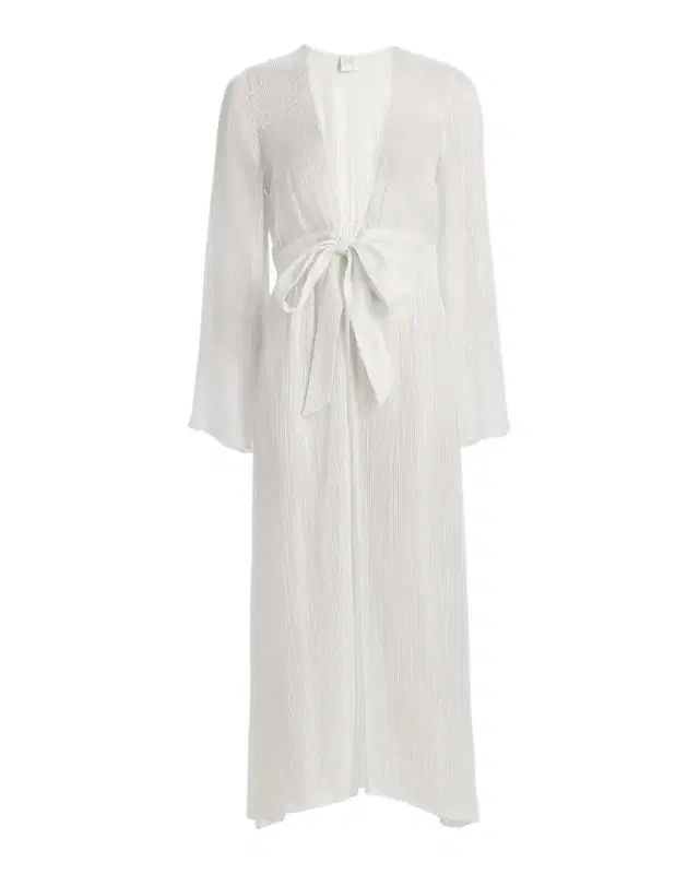 Milly Vince Pinstriped Cover-Up Robe