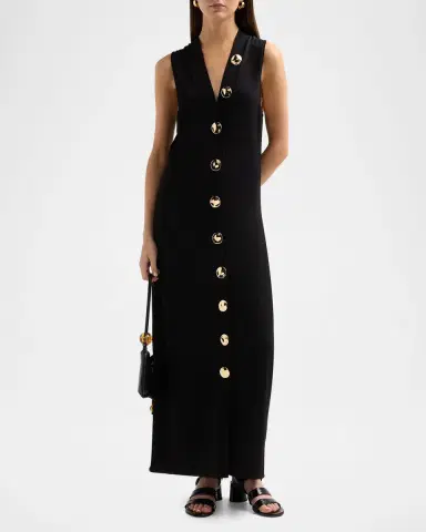 Altuzarra Axia Button-Front Knit Sleeveless Maxi Dress | Thumbnail 2 Altuzarra Axia Button-Front Knit Sleeveless Maxi Dress | Thumbnail 2