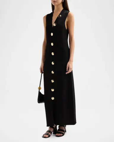 Altuzarra Axia Button-Front Knit Sleeveless Maxi Dress | Thumbnail 4 Altuzarra Axia Button-Front Knit Sleeveless Maxi Dress | Thumbnail 4