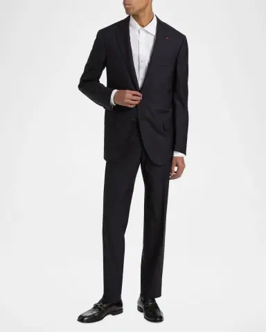 Isaia Men's Sanita Wool Suit | Thumbnail 4