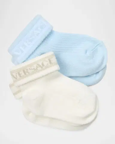 Versace Boy 's 2-Pack Ribbed Cotton-Blend Socks | Thumbnail 2
