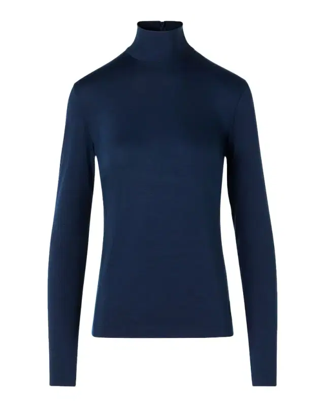 Akris punto Mock Neck Long-Sleeve Jersey Top