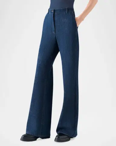 Akris punto Celia Denim Winter Pants | Thumbnail 4 Akris punto Celia Denim Winter Pants | Thumbnail 4