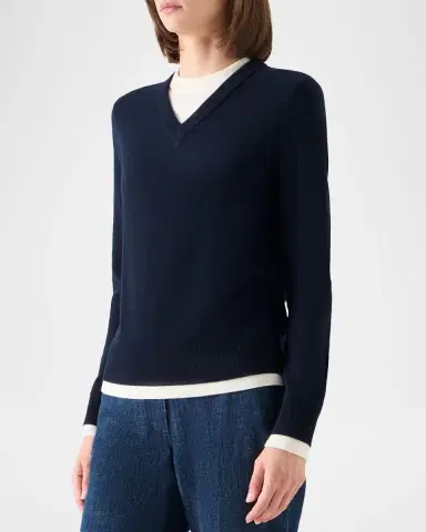 Akris punto Layered Wool-Cashmere Sweater | Thumbnail 6