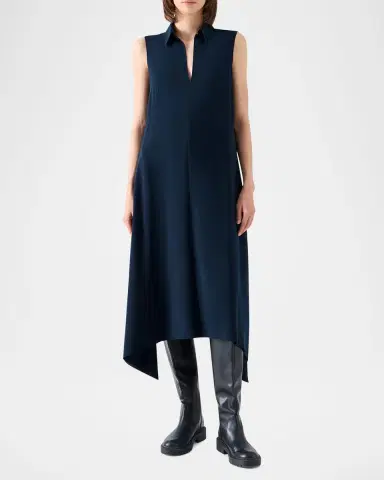 Akris punto Signature Lasercut Crêpe Midi Dress | Thumbnail 2 Akris punto Signature Lasercut Crêpe Midi Dress | Thumbnail 2