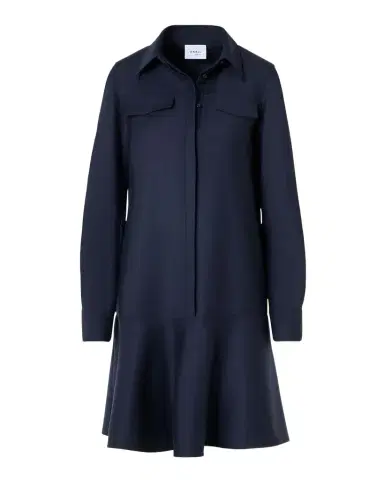 Akris punto Wool Flannel Mini Shirtdress | Thumbnail 1