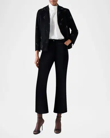 Akris punto Crystal Goat Suede Single-Breasted Jacket | Thumbnail 2